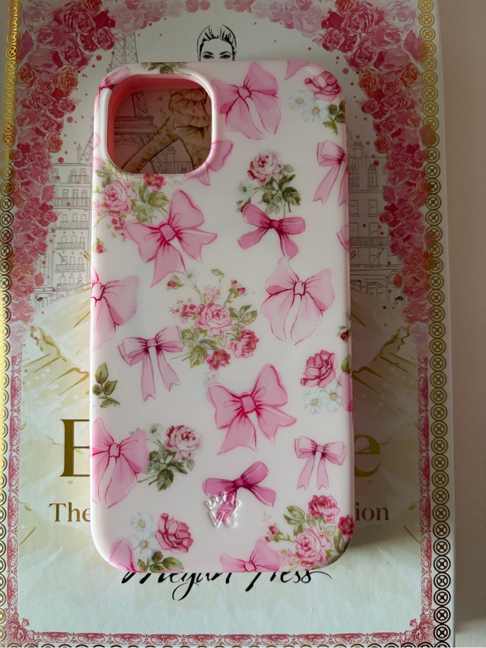 Pink Floral Bow Pattern Phone Case - IPhone 13